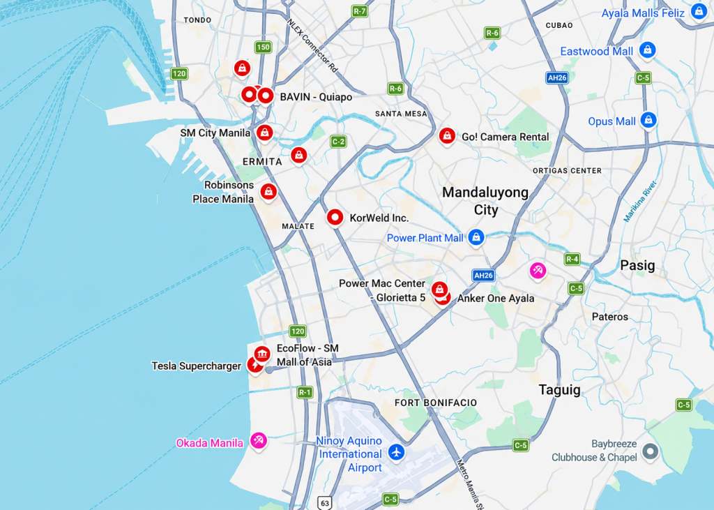 power bank charging places manila
