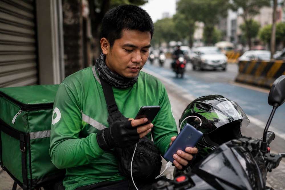 power bank for delivery rider